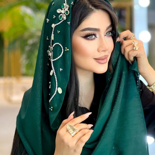 هانیا سلطنتی _شال سبز یشمی