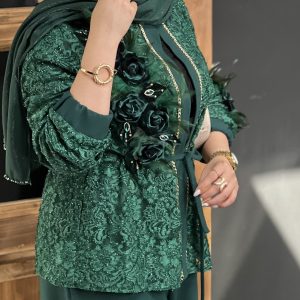 لیلیا - کت و شلوار سرمه ای/سبز